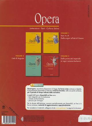 Opera. Letteratura, testi, cultura latina. Per il triennio. Vol. 3 - Giovanna Garbarino - Libro Paravia 2004 | Libraccio.it