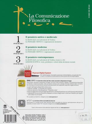 La comunicazione filosofica. Per il Liceo scientifico. Con espansione online. Vol. 1: Il pensiero antico e medievale-Il pensare critico - Domenico Massaro - Libro Paravia 2010 | Libraccio.it