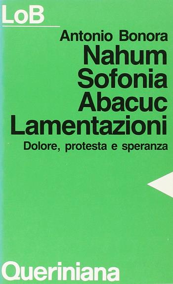 Nahum, Sofonia, Abacuc, Lamentazioni. Dolore, protesta e speranza - Antonio Bonora - Libro Queriniana 1989, LoB. Leggere oggi la Bibbia. Sez. 1 | Libraccio.it