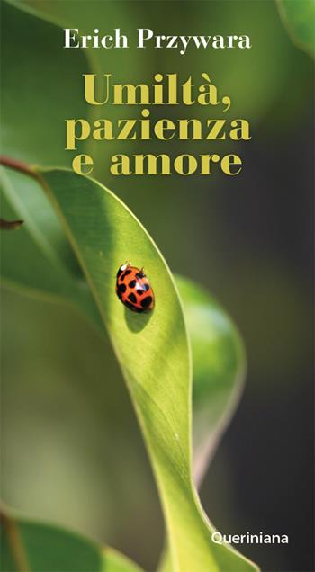 Umiltà, pazienza e amore. Nuova ediz. - Erich Przywara - Libro Queriniana 2018, Meditazioni | Libraccio.it