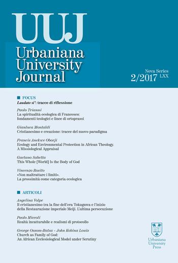 Urbaniana University Journal. Euntes Docete (2017). Vol. 2: Laudato si': tracce di riflessione.  - Libro Urbaniana University Press 2017, Riviste | Libraccio.it