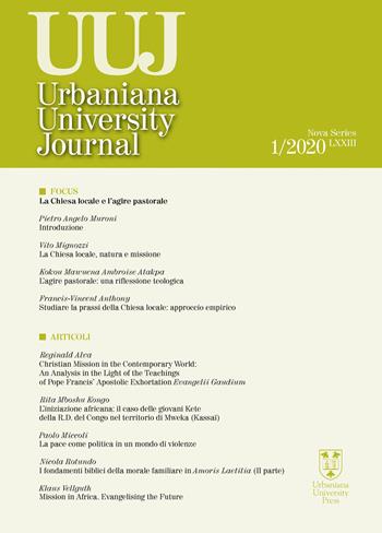 Urbaniana University Journal. Euntes Docete (2020). Vol. 1: Chiesa locale e l'agire pastorale, La.  - Libro Urbaniana University Press 2020, Riviste | Libraccio.it