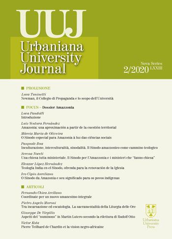 Urbaniana University Journal. Euntes Docete (2020). Vol. 2: Dossier Amazzonia. - Pasquale Bua, Serena Noceti, Luca Pandolfi - Libro Urbaniana University Press 2020, Riviste | Libraccio.it