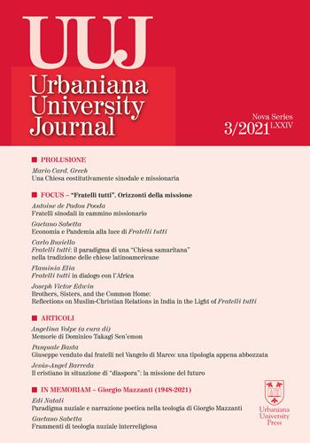 Urbaniana University Journal. Euntes Docete (2021). Vol. 3: Focus. Fratelli tutti  - Libro Urbaniana University Press 2022, Riviste | Libraccio.it