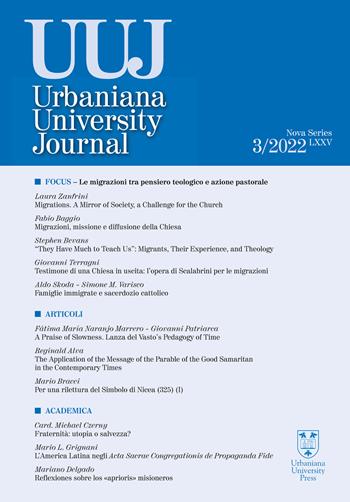 Urbaniana University Journal. Euntes Docete (2022). Vol. 3: Focus. Le migrazioni tra pensiero teologico e azione pastorale  - Libro Urbaniana University Press 2023, Riviste | Libraccio.it