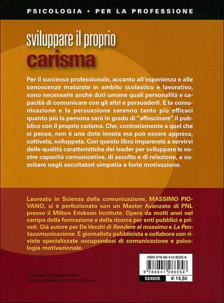 Sviluppare il proprio carisma - Massimo Piovano - Libro De Vecchi 2010, Psicologia per la professione | Libraccio.it