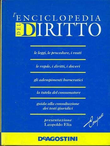 L' enciclopedia del diritto  - Libro De Agostini 1995, Le nuove enciclopedie compact | Libraccio.it