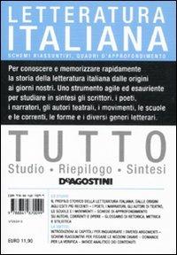 Tutto letteratura italiana  - Libro De Agostini 2011, Tutto | Libraccio.it