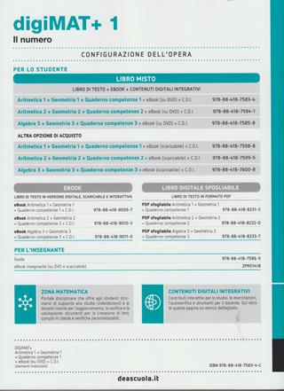 Digimat +. Aritmetica-Geometria-Quaderno competenze. Per la Scuola media. Vol. 1 - Anna Montemurro - Libro De Agostini 2013 | Libraccio.it