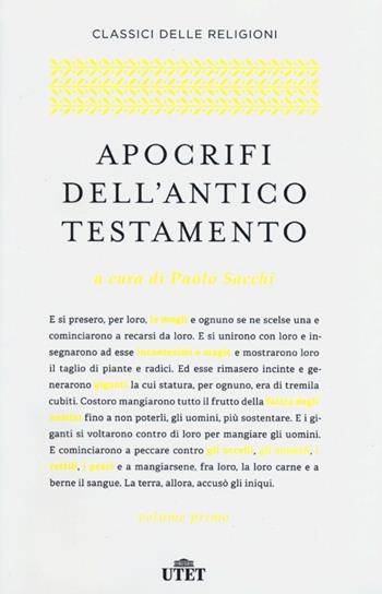 Apocrifi dell'Antico Testamento  - Libro UTET 2013, Classici delle religioni | Libraccio.it
