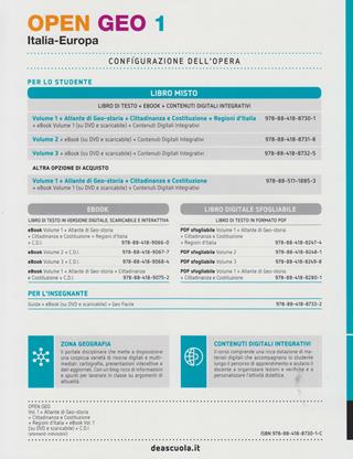 Open Geo. Regioni d'Italia-Atlante geo-storia-Cittadinanza. Con e-book. Con espansione online. Vol. 1: Italia-Europa - Lorenzo Bersezio - Libro De Agostini 2014 | Libraccio.it