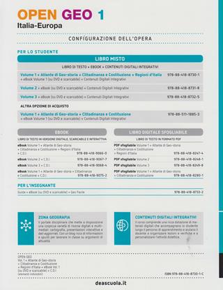 Open Geo. Regioni d'Italia-Atlante geo-storia-Cittadinanza. Per la Scuola media. Vol. 1: Italia-Europa - Lorenzo Bersezio - Libro De Agostini 2014 | Libraccio.it