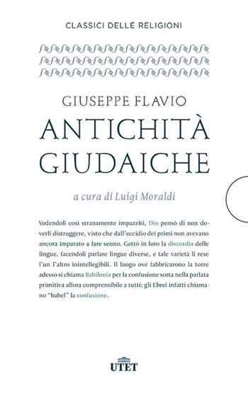 Antichità giudaiche - Giuseppe Flavio - Libro UTET 2013, Classici delle religioni | Libraccio.it