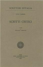 Scritti critici