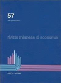 Rivista milanese di economia. Vol. 57  - Libro Laterza 1996, Rivista milanese di economia | Libraccio.it