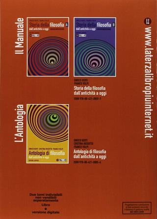 Storia della filosofia. Dall'antichità ad oggi. Ediz. compatta. Con espansione online - Enrico Berti, Franco Volpi - Libro Laterza Edizioni Scolastiche 2007 | Libraccio.it