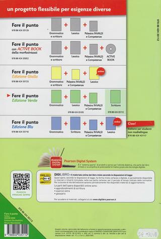 Fare il punto. Scrittura. Materiali per il docente. Ediz. verde. - Anna Ferralasco, Anna M. Moioso, Francesco Testa - Libro Edizioni Scolastiche Bruno Mondadori 2011 | Libraccio.it