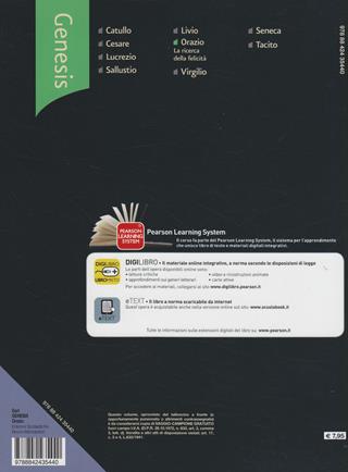 Genesis Orazio. Per i Licei. Con e-book. Con espansione online - Massimo Gori - Libro Mondadori Bruno 2014 | Libraccio.it