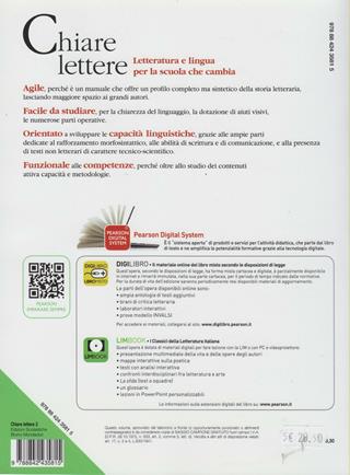 Chiare lettere. Per le Scuole superiori. Vol. 2 - Di Sacco - Libro Edizioni Scolastiche Bruno Mondadori 2012 | Libraccio.it