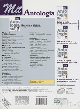 MIT. Moduli di narrativa e cinema. Per le Scuole superiori - Alberto Cristofori, Elena Gavazzi, Italo Rosato - Libro Edizioni Scolastiche Bruno Mondadori 2002 | Libraccio.it