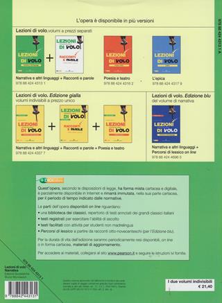 Lezioni di volo. Narrativa e altri linguaggi-Racconti e parole. Per le Scuole superiori. - Maria Banchelli, Cristiana Vettori, Mirella Vitalini - Libro Edizioni Scolastiche Bruno Mondadori 2009 | Libraccio.it