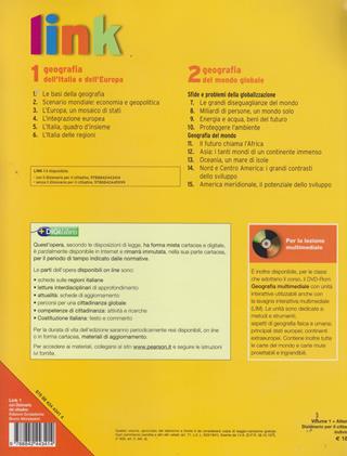 Link. Geografia dell'Italia e dell'Europa. Con atlante e dizionario per il cittadino. Con espansione online. Vol. 1 - Cristina Tincati, Moreno Dell'Acqua - Libro Edizioni Scolastiche Bruno Mondadori 2010 | Libraccio.it