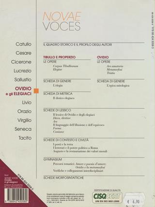 Novae voces. Ovidio e gli elegiaci. Per i Licei e gli Ist. magistrali - Martino Menghi, Massimo Gori - Libro Edizioni Scolastiche Bruno Mondadori 2007 | Libraccio.it