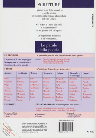 Le parole della poesia  - Libro Edizioni Scolastiche Bruno Mondadori 1998 | Libraccio.it