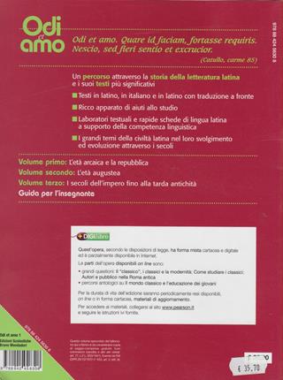 Odi et amo. Vol. 1 - Paolo Di Sacco, Mauro Serio - Libro Edizioni Scolastiche Bruno Mondadori 2005 | Libraccio.it