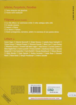 La mente innamorata. Divina Commedia antologia. - Gianluigi Tornotti - Libro Edizioni Scolastiche Bruno Mondadori 2005 | Libraccio.it