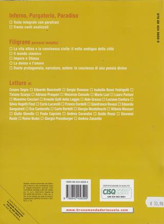 La mente innamorata. Divina Commedia antologia. Per le Scuole superiori - Gianluigi Tornotti - Libro Edizioni Scolastiche Bruno Mondadori 2005 | Libraccio.it