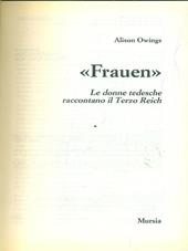 Frauen. Le donne tedesche raccontano il Terzo Reich