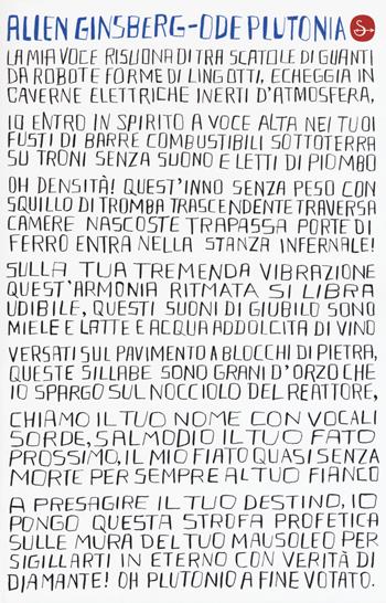 Ode plutonia. Poesie 1977-1980. Testo inglese a fronte - Allen Ginsberg - Libro Il Saggiatore 2017, La cultura | Libraccio.it