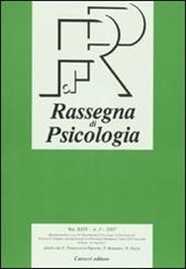 Rassegna di psicologia (2007). Vol. 1