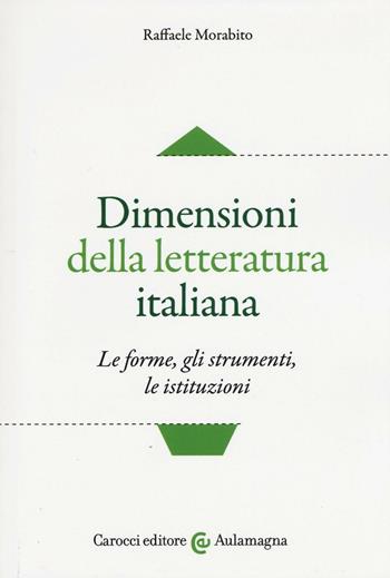 Dimensioni della letteratura italiana. Le forme, gli strumenti le istituzioni - Raffaele Morabito - Libro Carocci 2016, Aulamagna | Libraccio.it