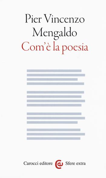 Com'è la poesia - Pier Vincenzo Mengaldo - Libro Carocci 2018, Sfere extra | Libraccio.it