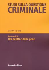 Studi sulla questione criminale (2019). Vol. 3: Nuova serie di Dei delitti e delle pene