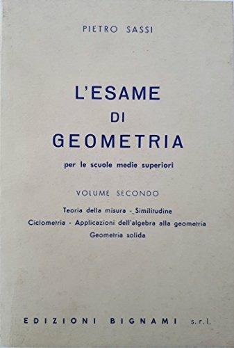 L' esame di geometria. Vol. 2 - Pietro Sassi - Libro Bignami 1984 | Libraccio.it