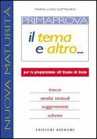 Prima prova. - Maria Luisa Cattaneo - Libro Bignami 1999 | Libraccio.it