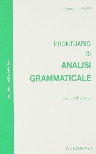 Prontuario di analisi grammaticale. - Giorgio Duse - Libro Bignami 1997 | Libraccio.it