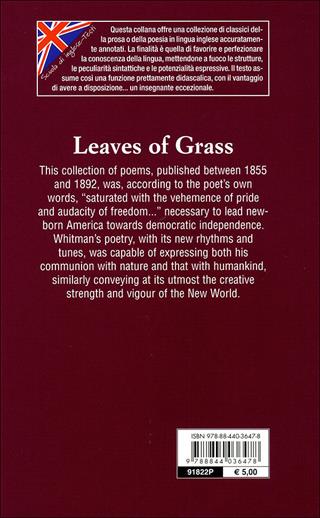 Leaves of grass - Walt Whitman - Libro Demetra 2009, Scuola di inglese | Libraccio.it