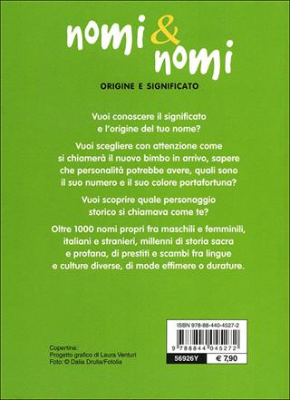 Nomi & nomi. Origine e significato  - Libro Demetra 2012, Best Seller Pocket | Libraccio.it