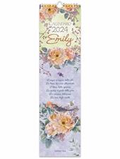 Calendario Emily stretto 2024 da parete (12.5 x 48 cm)