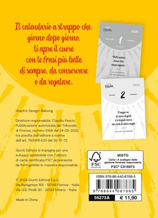 Calendario della Felicità 2025 da tavolo (10 x 14 cm)  - Libro Demetra 2024, Varia Demetra | Libraccio.it