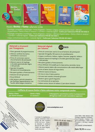 Il nuovo detto e fatto. Fonologia-Sintassi-Lingua-Prova d'ingresso-Libro vacanza. Per la Scuola media. Con CD-ROM. - Rosetta Zordan - Libro Fabbri 2010 | Libraccio.it