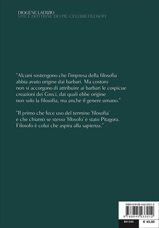 Vite e dottrine dei più celebri filosofi. Testo greco a fronte - Diogene Laerzio - Libro Bompiani 2005, Il pensiero occidentale | Libraccio.it