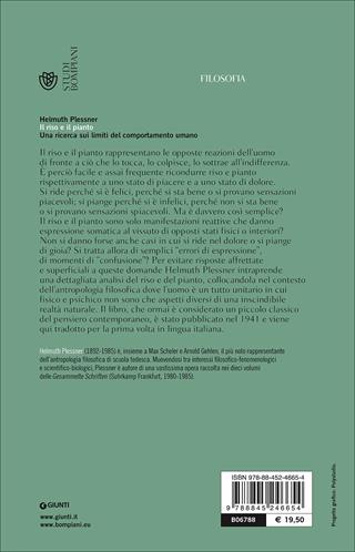 Il riso e il pianto. Una ricerca sui limiti del comportamento umano - Helmuth Plessner - Libro Bompiani 2000, Studi Bompiani | Libraccio.it