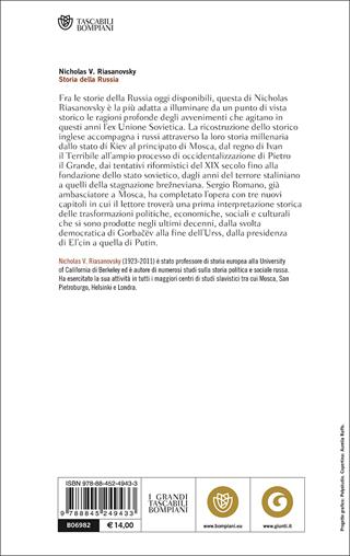 Storia della Russia. Dalle origini ai giorni nostri - Nicholas V. Riasanovsky - Libro Bompiani 2001, Tascabili. Saggi | Libraccio.it