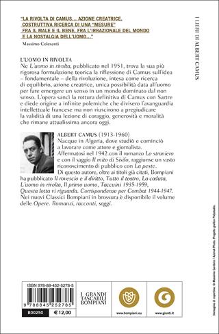 L'uomo in rivolta - Albert Camus - Libro Bompiani 2002, Tascabili. Saggi | Libraccio.it
