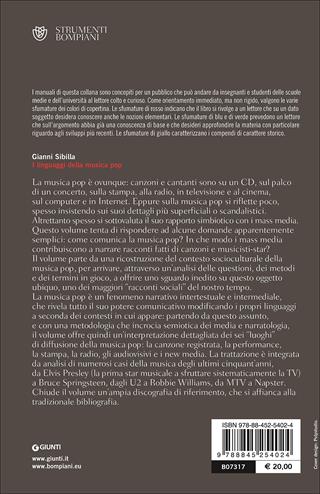 I linguaggi della musica pop - Gianni Sibilla - Libro Bompiani 2003, Strumenti Bompiani | Libraccio.it